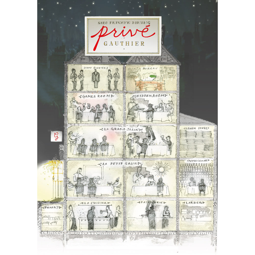 'Privé House' Signed Print