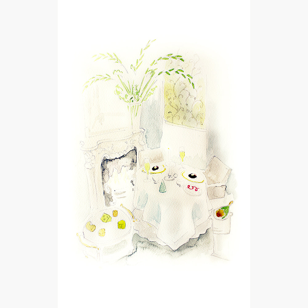 'Table for Two' Signed Print