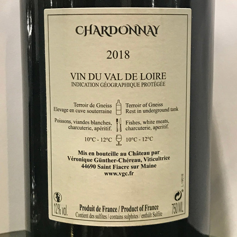 6x Chardonnay Aurore IGP Val de Loire 2018 Chateau du Coing St Fiacre