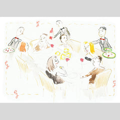'Dinner Party' Signed Print
