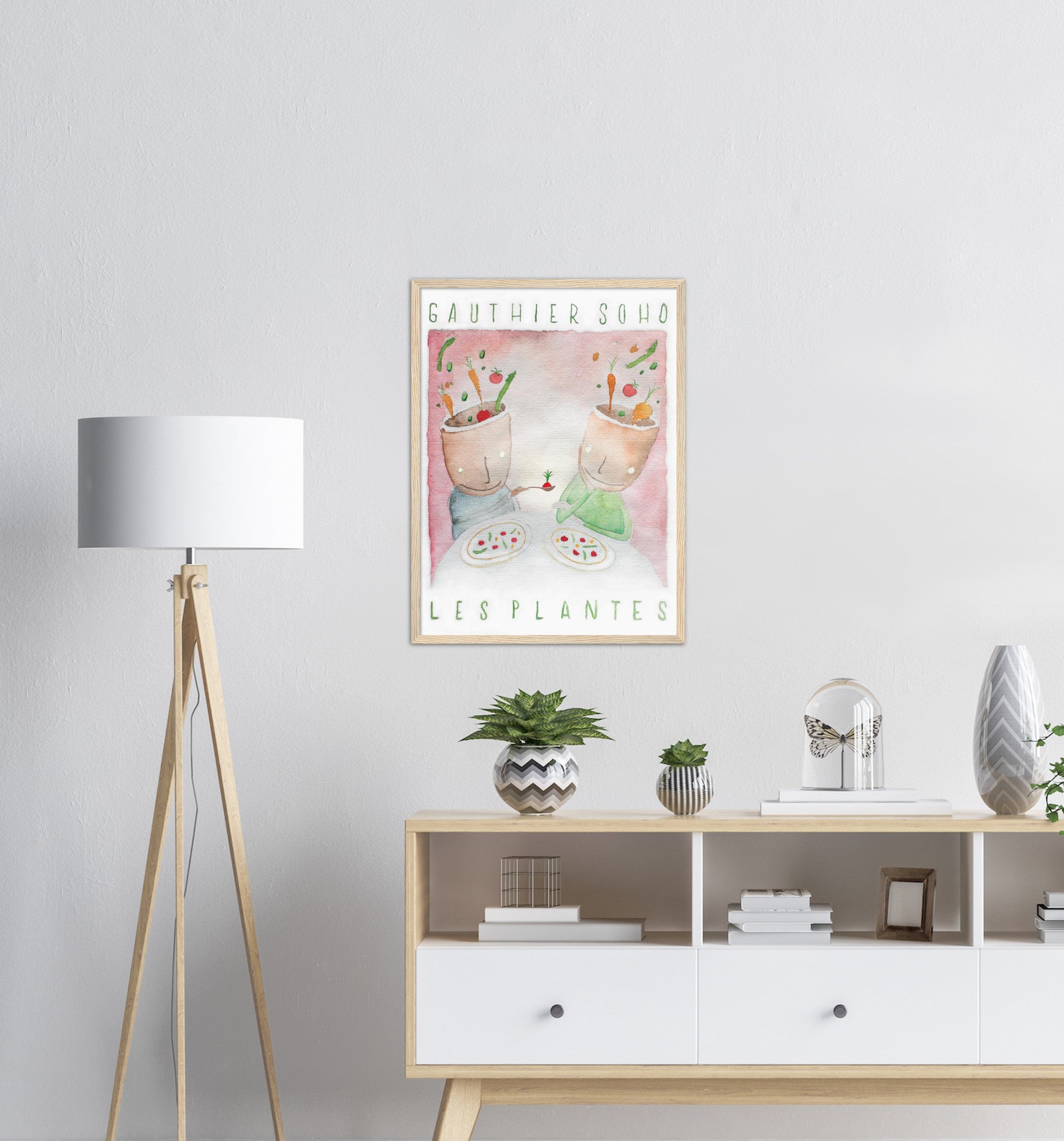 'Les Plantes'  Framed Vegan Menu Print - Gauthier Soho 2017