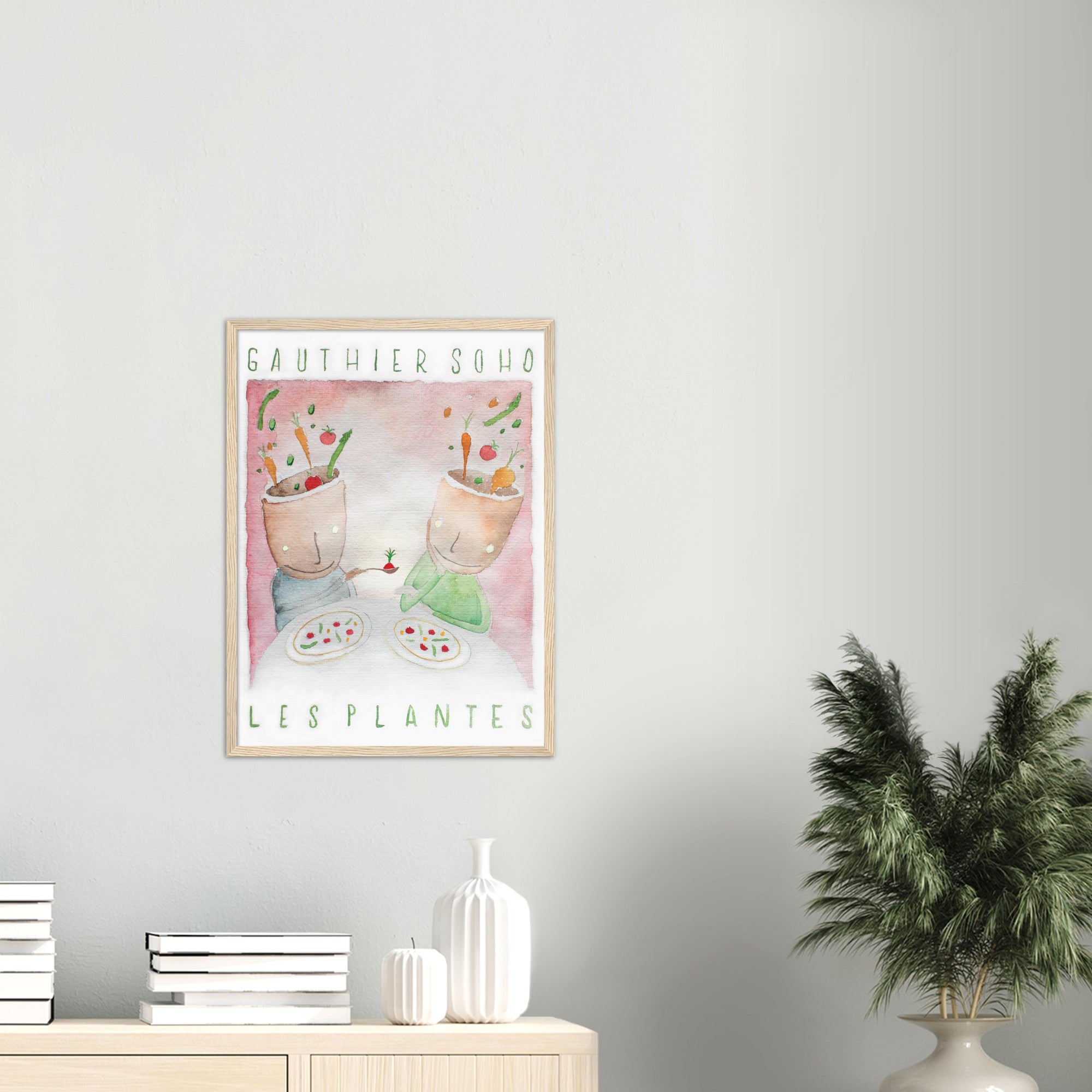 'Les Plantes'  Framed Vegan Menu Print - Gauthier Soho 2017