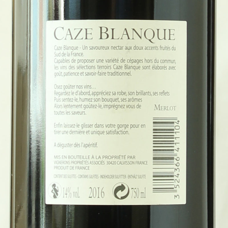 6x Caze Blanque Pays D'Oc Languedoc Merlot 2019